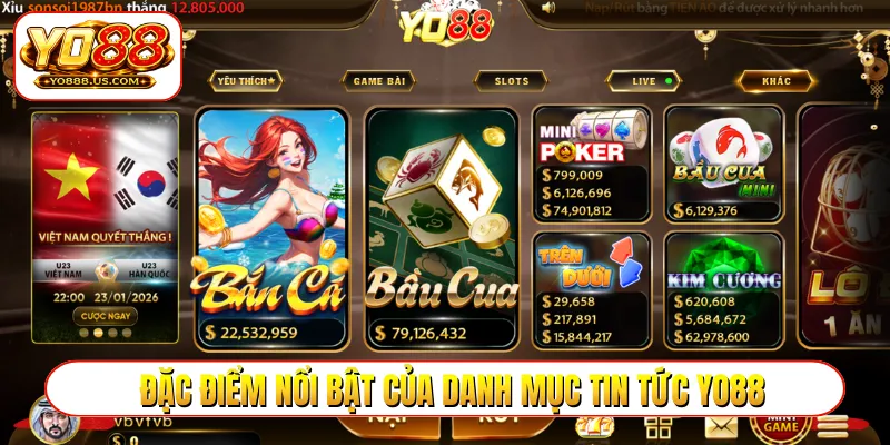 Đặc điểm nổi bật của danh mục tin tức YO88