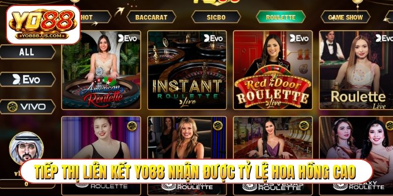 Tiếp thị liên kết YO88 nhận được tỷ lệ hoa hồng cao